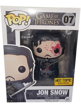 Funko Pop Jon Snow #07 Bloody Game of Thrones Hot Topic Exclusive Vaulted